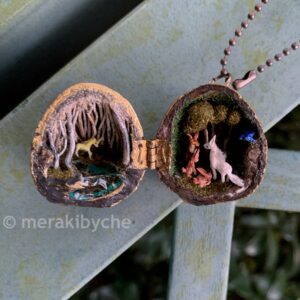 Last unicorn diorama locket